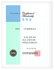 Member of Korea Industrial Technology Association