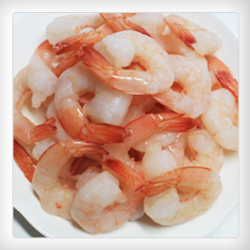 Cooked PD tail on vannamei shrimp